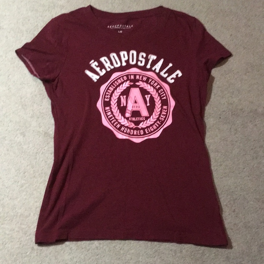 Aeropostale Maroon Short Sleeve Tee